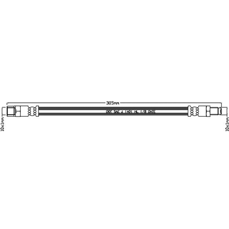 Abtex Brake Hydraulic Hose Line Right ABH1062