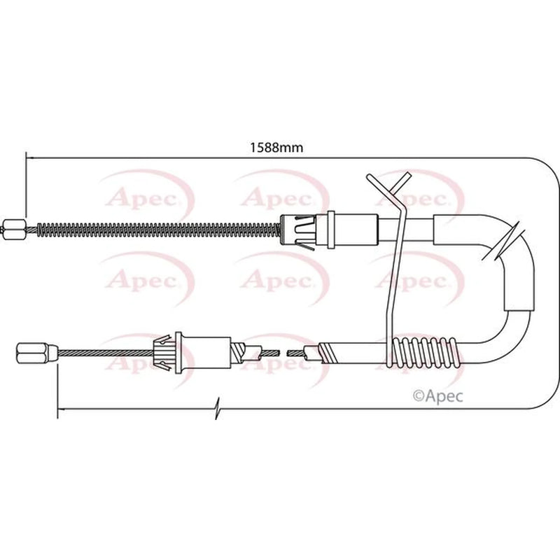 Apec Handbrake Cable Left Rear CAB1187