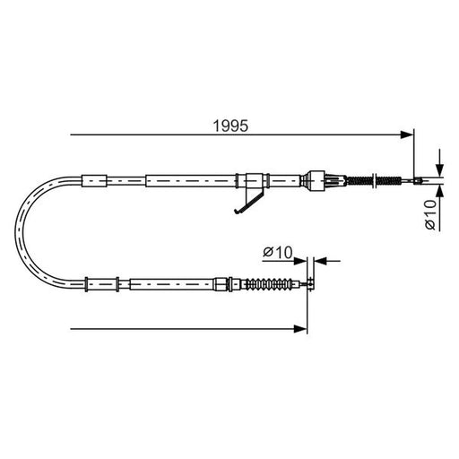 Bosch Handbrake Cable Rear 1 987 482 069