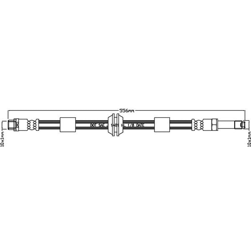 Abtex Brake Hydraulic Hose Line Right ABH1100