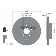 Textar Rear Brake Discs 92176203-x2