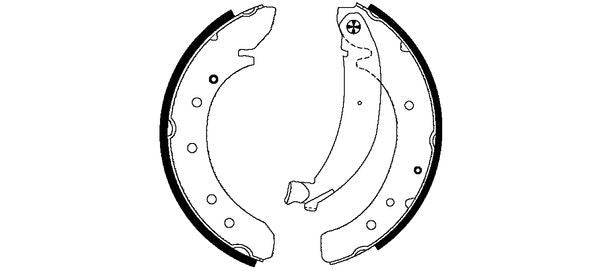 Textar Brake Shoe Set Axle Kit Rear 57mm 91049600