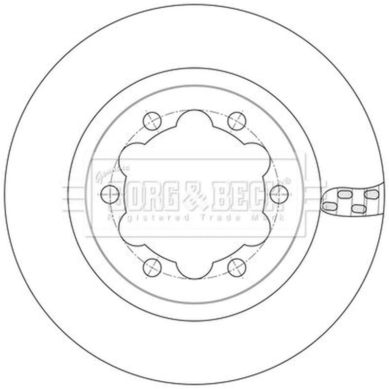 Borg & Beck 2 x Vented Rear Brake Discs BBD6255S-x2