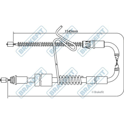 Apec Handbrake Cable Left Rear BBC3184