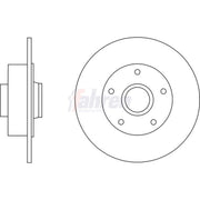 Fahren 2 x Solid Rear Brake Discs FBD6678-x2