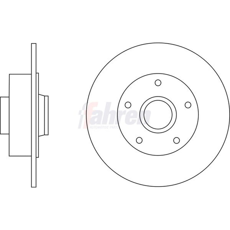 Fahren 2 x Solid Rear Brake Discs FBD6678-x2