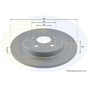 Comline 2 x Solid Rear Brake Discs ADC01149-x2