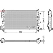Denso Engine Radiator fits Opel Insignia A 2014-2017 2.0