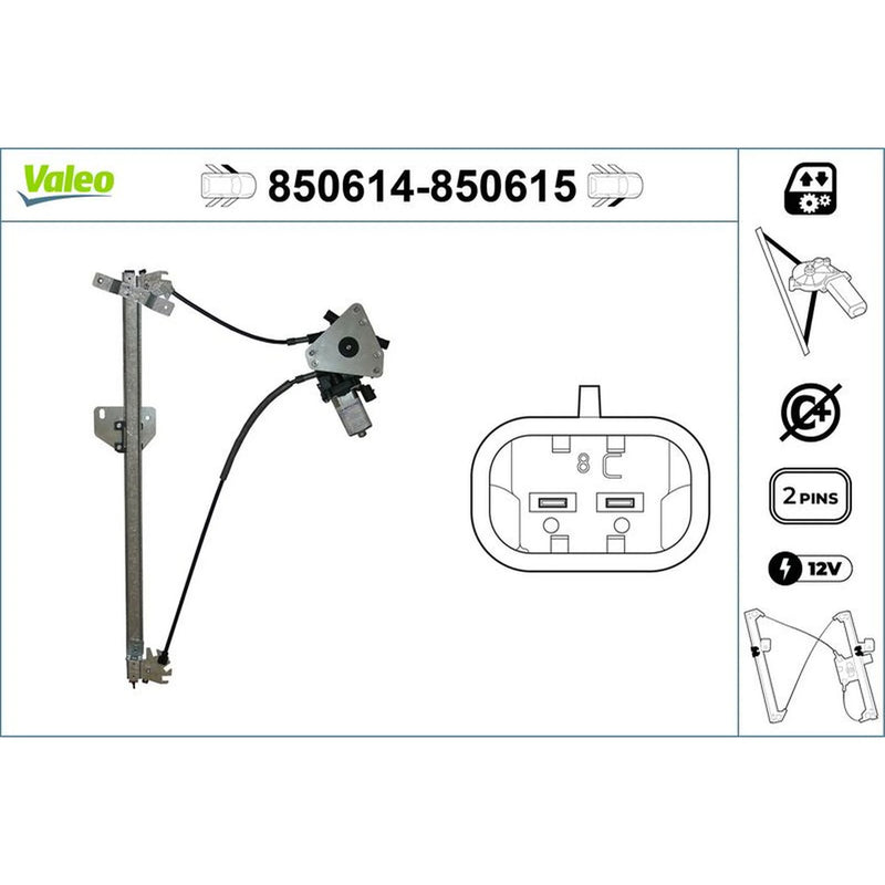 Valeo Electric Window Regulator Lifter Left Front 850614