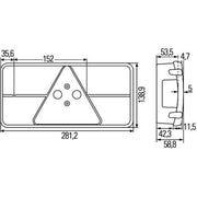 Hella Tail Light / Lamp PY21W Right 2VB 341 032-121