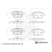 Blue Print Front Brake Pad Set ADBP420104
