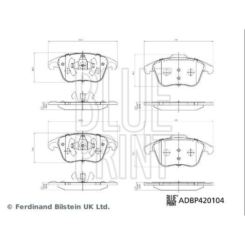 Blue Print Front Brake Pad Set ADBP420104
