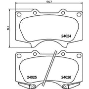 Mintex Front Brake Pad Set MDB2553