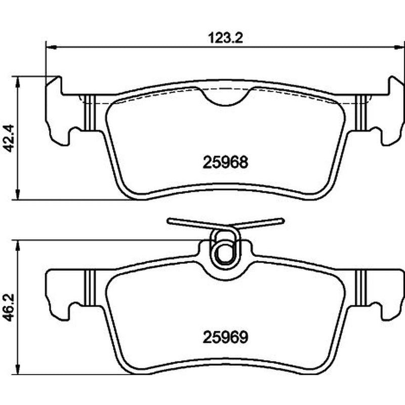 Mintex Rear Brake Pad Set MDB3716