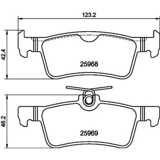 Mintex Rear Brake Pad Set MDB3716