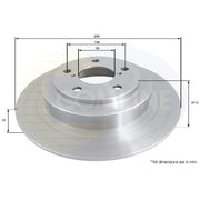 Comline 2 x Solid Rear Brake Discs ADC0817-x2