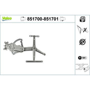Valeo Electric Window Regulator Lifter Right Front 851701