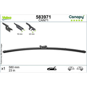 Valeo Passenger Side Wiper Blades 583971