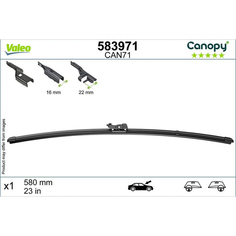 Valeo Passenger Side Wiper Blades 583971