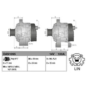 Denso Car Alternator 12V fits Toyota Auris 2012-2015 2.0