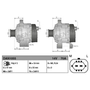 Denso Car Alternator 12V fits Opel Agila A 2000-2007 1.0 1.2