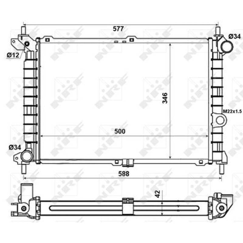 NRF Engine Radiator 52142