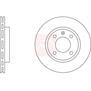 Apec 2 x Vented Front Brake Discs DSK116-x2