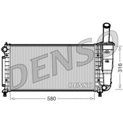 Denso Engine Radiator fits Fiat Idea 2004 on 1.2