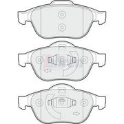 Fahren Front Brake Pad Set fits Renault Grand Scénic II 2004-2009