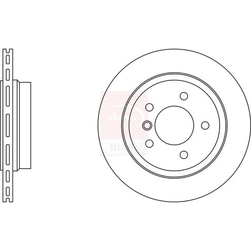 Apec 2 x Vented Rear Brake Discs SDK6074-x2