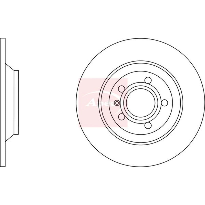 Apec Rear Brake Discs DSK3437-x2