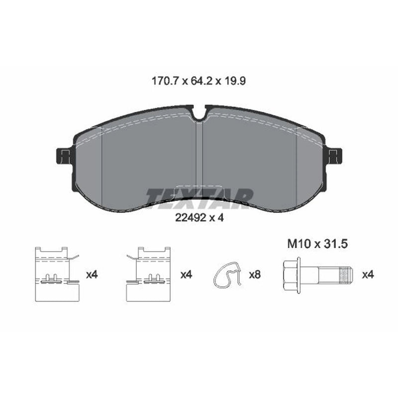 Textar Rear Brake Pad Set 2249201