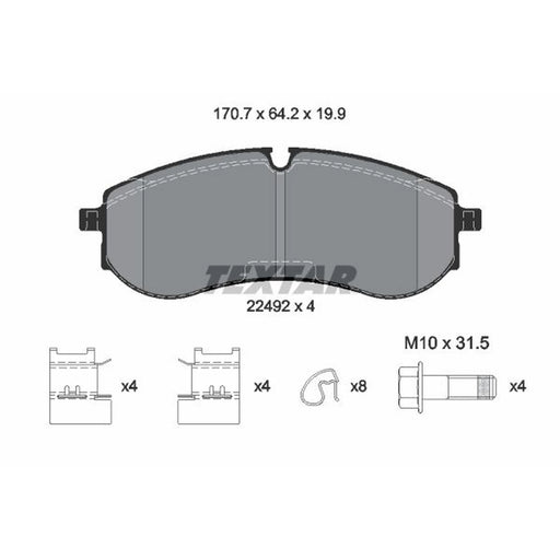Textar Rear Brake Pad Set 2249201