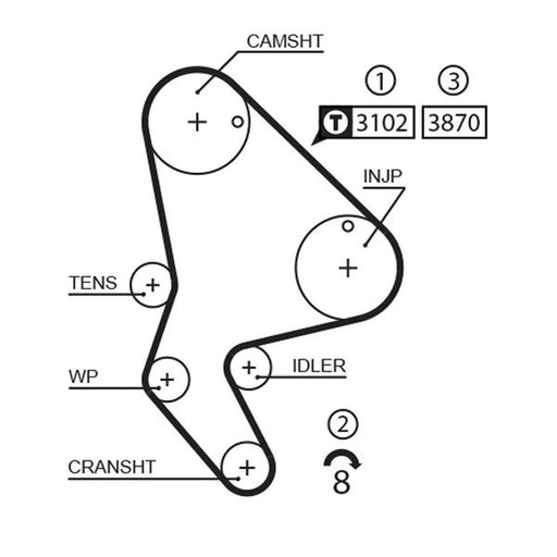 Gates Timing Belt Cambelt 140 Teeth 1523RM