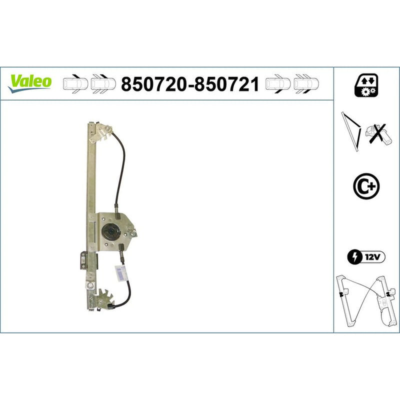 Valeo Electric Window Regulator Lifter Right Front 850721