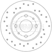 Borg & Beck 2 x Slotted/Perforated Rear Brake Discs BBD5559-x2
