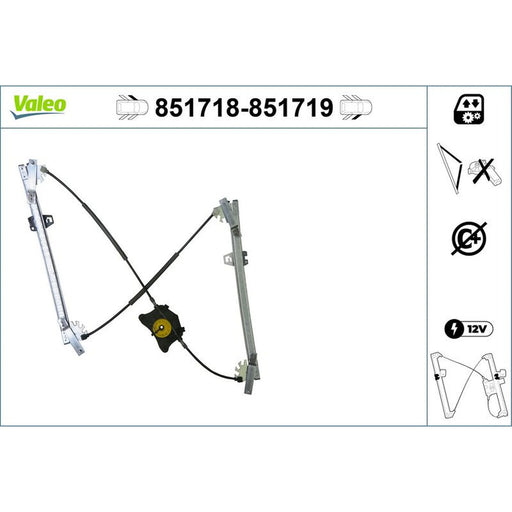 Valeo Electric Window Regulator Lifter Left Front 851718