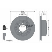 Textar 2 x Solid Rear Brake Discs 93089600-x2