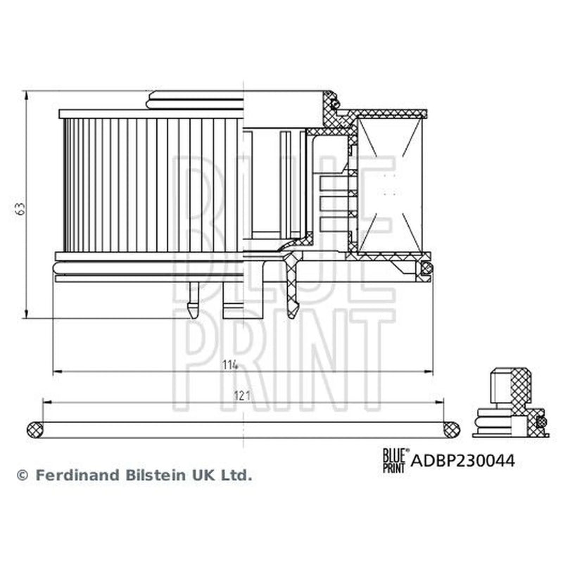 Blue Print Fuel Filter Element ADBP230044
