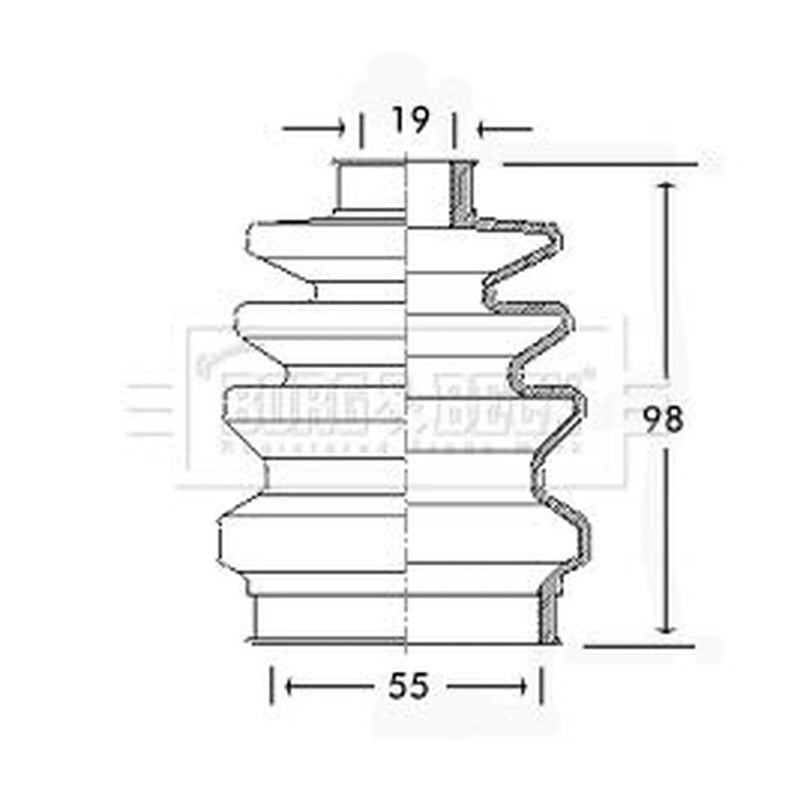 Borg & Beck Drive Shaft Bellow Kit transmission sided BCB2418
