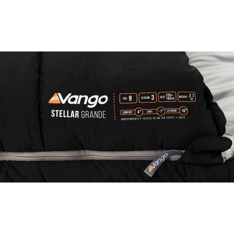 Vango Stellar Grande Sleeping Bag Black - Vango - Van Life Living