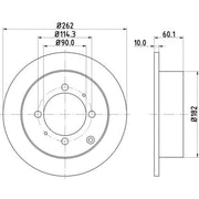 DON 2 x Solid Rear Brake Discs PCD13502-x2