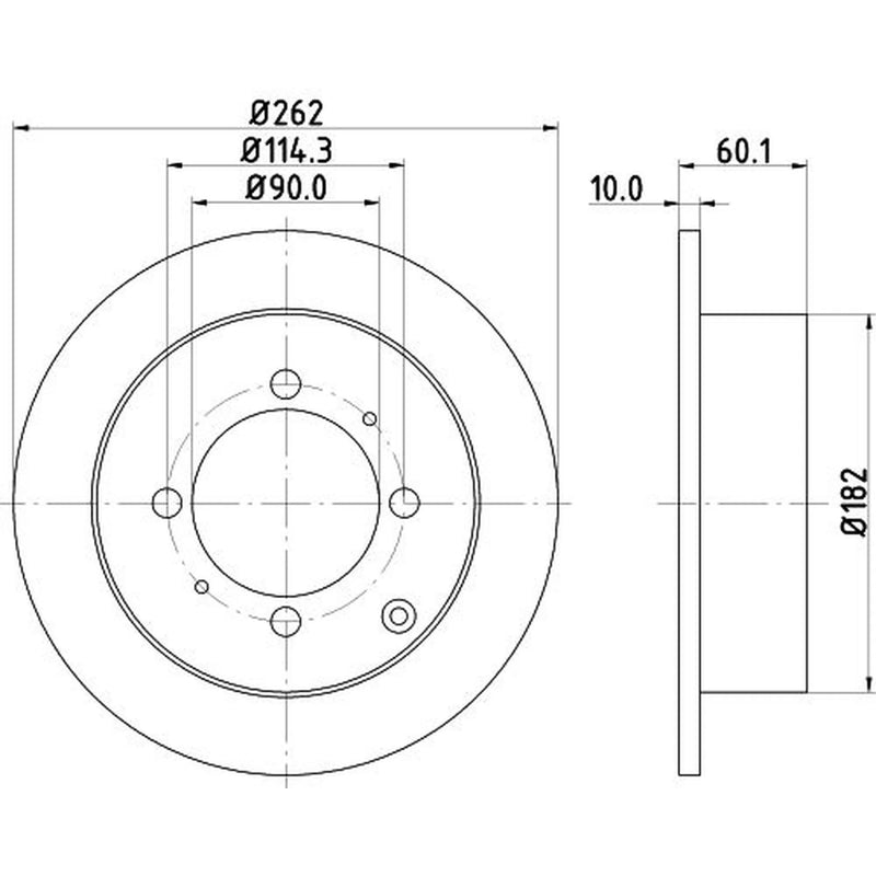 DON 2 x Solid Rear Brake Discs PCD13502-x2