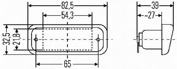 Hella Licence Plate Light / Lamp 2KA 005 049-007