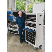 Draper Combined Roller Cabinet and Tool Chest, 15 Drawer, 26", White 04597 Draper  - Town Parts