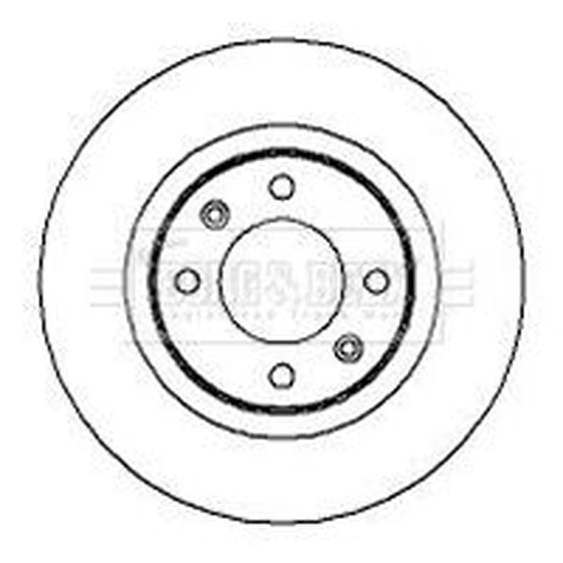 Borg & Beck 2 x Solid Rear Brake Discs BBD4261-x2