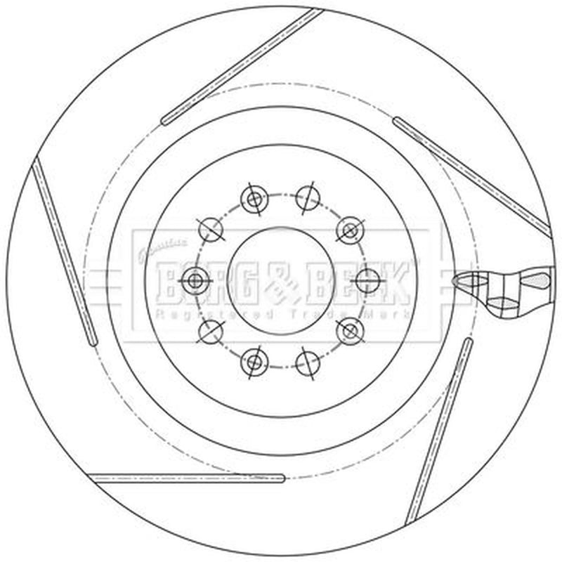 Borg & Beck 2 x Vented Front Brake Discs BBD6220S-x2