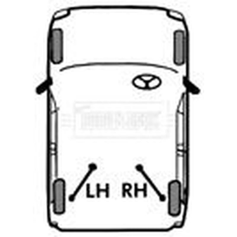 Borg & Beck Handbrake Cable Right Rear BKB6017