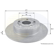 Comline 2 x Solid Rear Brake Discs ADC01108-x2