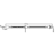 Juratek Brake Hydraulic Hose Line Front Left JBH1083L
